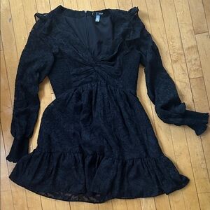 Aqua Black Mini Dress